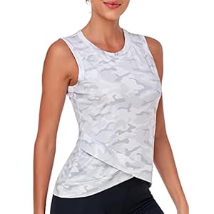 Akiooue Workout Tank Tops for Women Sleeveless Gym Sports Yoga Tops Athletic Running Moisture Wicking Crop Vest Shirts