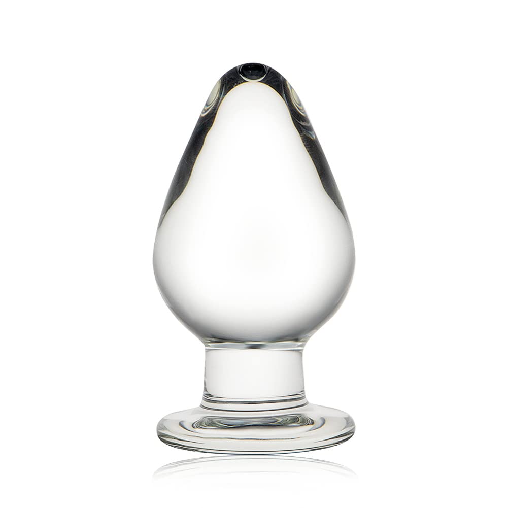 Roluck Plug Anal Dilatador Anal Cristal 10.5 * 6 CM Butt Plug de Vidrio Consolador Masaje de Próstata Juguetes Sexuales para Mujere Hombre Pareja