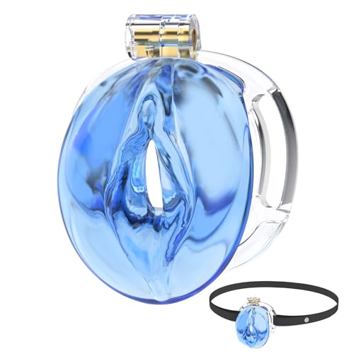 Image of Male Chastity Cage 3D Printed Sissy Cage Cock Cage with Soft TPE Bondage Gear & Accessories Adult Sex Toys Slave Tool Chastity Devices (Blue)