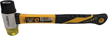 Two Way Mallet Soft Plastic Nylon 35mm Hammer Head Fiberglass Handle