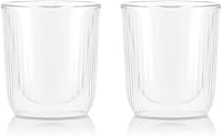 Vista 3 de BODUM 12129-10 Bodum - Juego de 2 vasos de vidrio de doble pared Ochoco Douro de doble pared (2.0 fl oz) con aislamiento térmico de doble capa