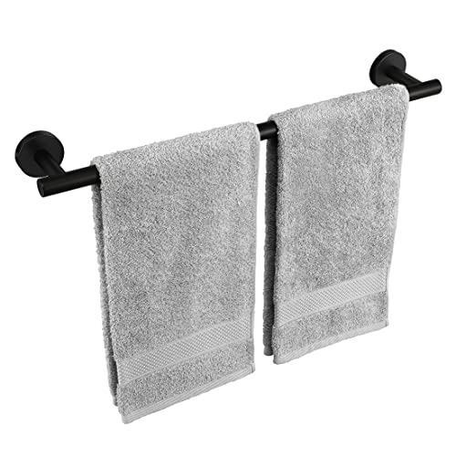 KES Porte-Serviettes Salle de Bain Noir Barre Porte Serviette Acier INOX SUS304 Murale 50 CM, A2000S50B-BK