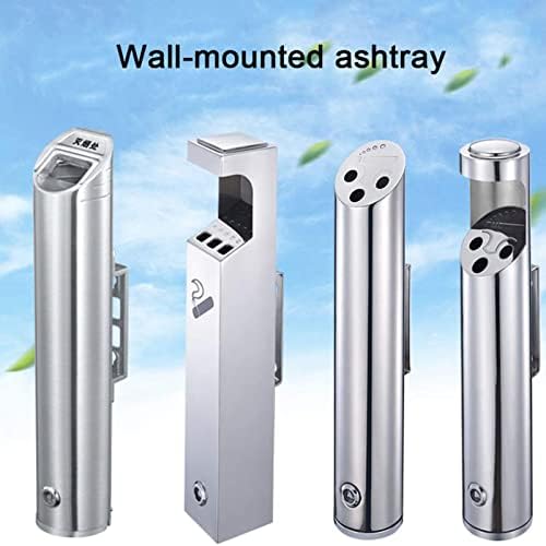 Outdoor Wall Mounted Trash Can & Cigarette Bin - Commercial Trash Bin, Standing Ashtray, Smokers Pole for Outdoor Use, Durable and Weather-Resistant Waste Container