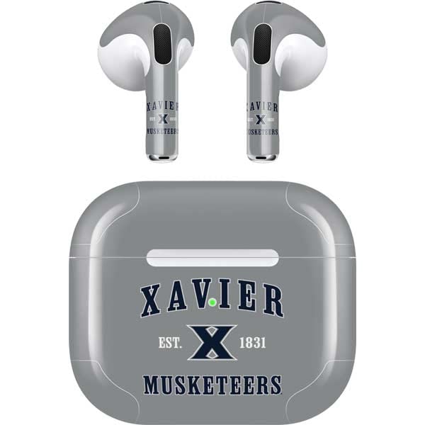 Skinit Decal Audio Skin Compatible with Apple AirPods (3rd Gen, 2021) - Officially Licensed Xavier Musketeers Est 1831 Design