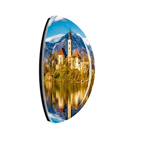 Weekino Lac de Bled, Slovénie Aimant de réfrigérateur 3D Verre en Crystal Touristique Ville Voyage Souvenir Autocollant de réfrigérateur Collection – vue 2