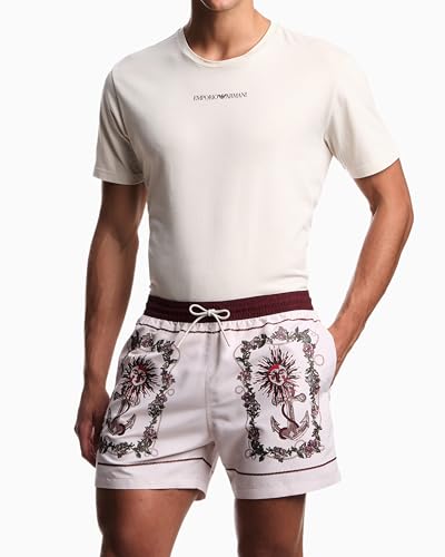 Emporio Armani Herren Karten Prints Boxer Beige M – Ansicht 3
