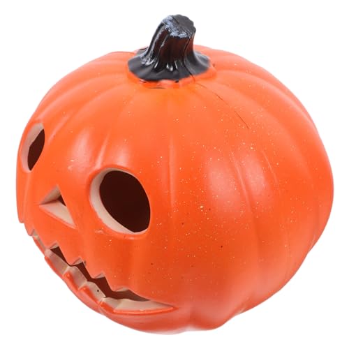 STOBAZA Halloween Pumpkin Lantern Hollow Design LED Light Up Decorative Sculpture for Indoor Outdoor Use Weather Resistant Halloween Decorations for Parties and Yards