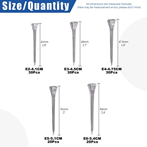 Clous pour fer à cheval Glarks assortiment acier E2 E3 E4 E5 E6 dimensions 41-54mm