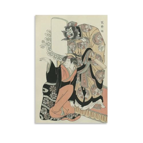 浮世絵師 東洲斎写楽 二代目中島三甫右衛門 ポスター ホーム装飾 パネル 壁アート 現代壁掛け 絵画 版画 芸術作品 インテリア24x36inch(60x90cm)