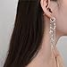 Sterling Silver Women's Tassel Earrings Gold 925 Silver Chandelier Threading Long Gold Dangle Earrings