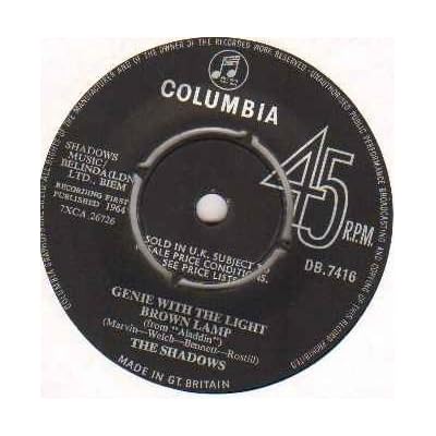 SHADOWS - GENIE WITH THE LIGHT BROWN LAMP - 7 inch vinyl / 45