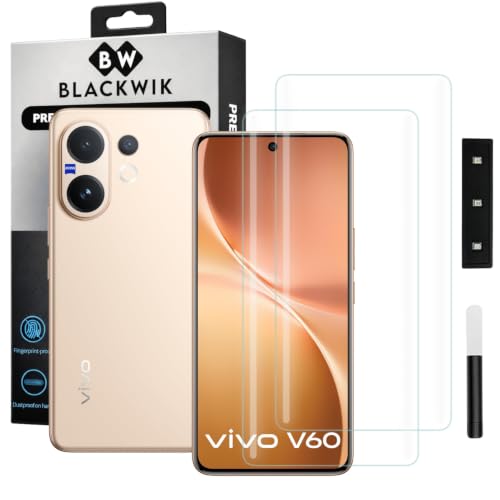 Image of Blackwik UV Curved Tempered Glass for Vivo V60 5G | 2-Pack