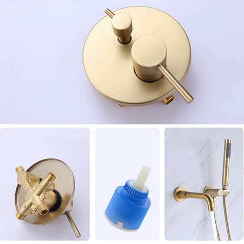 Mitigeur de douche noir et colonne de bain murale design chic pour salle de bain moderne - 7