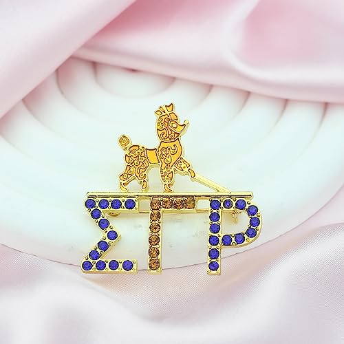 Image of Rhinestone SGRho Sorority Brooch Pin for Women Sigmaa Gamma Rho Gift Greek Sorority Jewelry Paraphernalia Gift for Soror