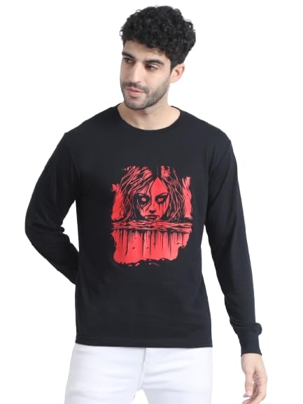 Image of OFFENDERS Mens Exclusive Graphic Printed Round Neck Full Sleeve Premium Tshirt 100% Cotton (Pack of 1)
