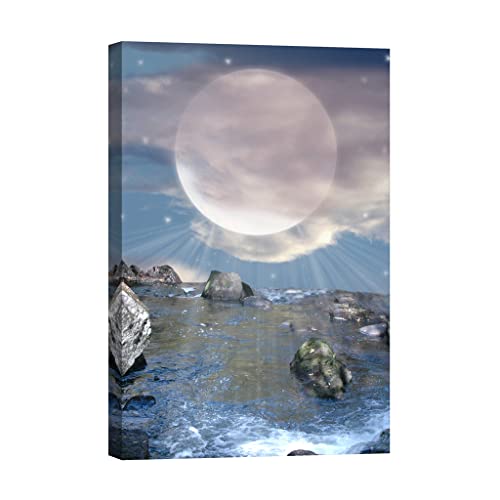 Canevas nature DCL054-2 déco murale 80x120 cm avec effet lights in the dark