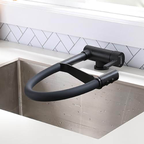 XJTNLB Grifo Cocina Bajo Ventana Negro