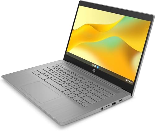 HP Chromebook 14a-ne0013dx 14C` Intel Celeron N4120 1.1GHz ő2.6GHz 4GB RAM 64GB eMMC Intel UHD Graphics 600 Chrome OS m[gp\RA