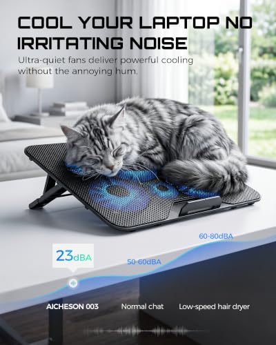 Base para laptop con 6 ventiladores y 7 niveles ajustables miniatura 5