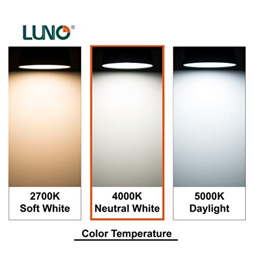 Luno R20 Dimmable Led Bulb, 6.5W (45W Equivalent), 455 Lumens, 4000K (Neutral White), Medium Base (E26), Ul & Energy Star (4-Pack) #TOP3