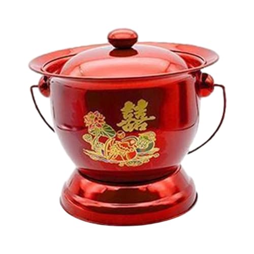 rongweiwang Urinario con escupidera y tapa, cubos para orina, orinal de viaje, solución con tapa que garantiza durabilidad y longevidad. Inodoro portátil, orinal, fácil de usar, Rojo, 25x19x20.5cm