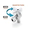 Lead-Free Brass, Quarter-Turn, Angle Supply Stop Valves, 1/2" PEX B Crimp Barb x 3/8" OD Compression (6Pack) #2