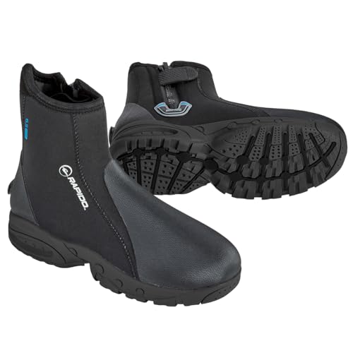 Phantom Aquatics 6.5mm Heavy-Duty Neoprene Boots, Rugged Hard Sole Dive Booties for Scuba Diving, Cold Water, Rocky Shore Entries & Fins | Rapido Propel Series, Unisex