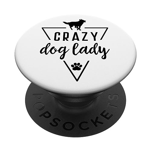 Husky – Crazy Dog Lady – Cane zampa stampa cucciolo carino Pet Mom PopSockets PopGrip Intercambiabile