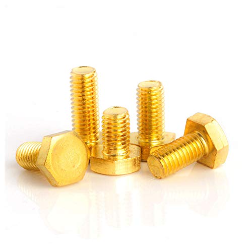 Tornillo de perno M8 de latón con rosca métrica hexagonal exterior de 10mm a 100mm de longitud 3