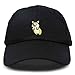 Cute Leaping Corgi Hat Womens Embroidered Baseball Cap Black