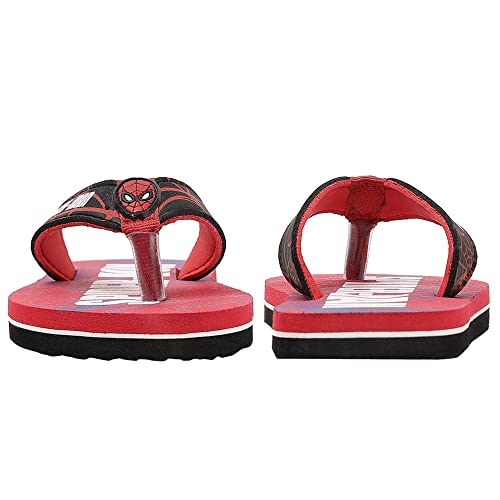 Image of Kidsville Spiderman Printed Blue Flipflops for Boys