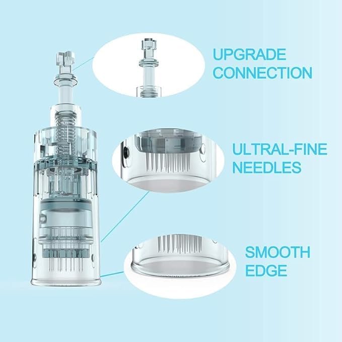 Image of Microneedling Cartridges for Dr Derma Pen Needle I Pin Needle Ultima Replacement Needles for MYM Derma Pen, Facial Skin Care, Anti-Aging, Acne Scar Treatment, Hair Growth, Skin Rejuvenation (Pack Of 10 With 11 MTS)