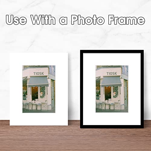 image for Golden State Art Pack of 10, Acid-Free White Pre-Cut 8x10 Picture Mat 