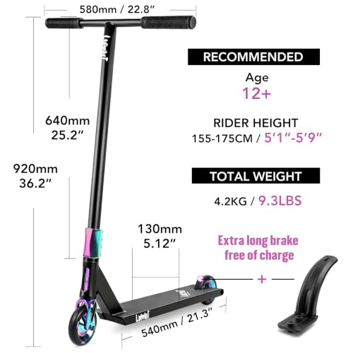 Image of Limit LMT70 Pro Street Scooter-Professional Level Specs Stunt Trick Scooter SCS 4 Bolts for Adults Size Intermediate and Advanced Freestyle BMX Scooters Fit Teens Boys Girls 12 Years and Up