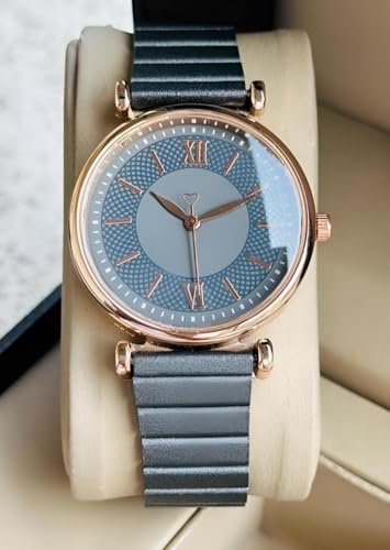 Image of EVRGLOW Analogue Wrist Watches for Women's Luxury Dial with Roman Marker Round Dial Stainless Steel Watch