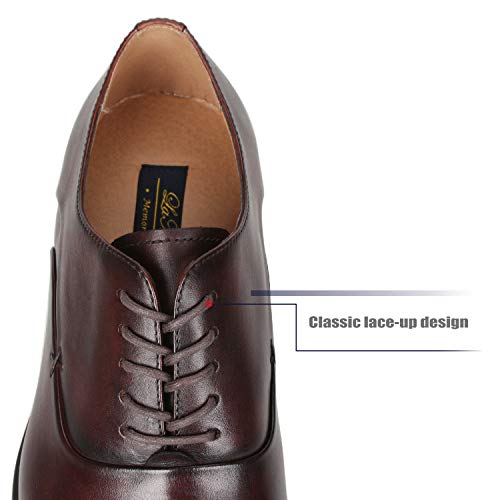 Image of Men's Cap Toe Lace up Oxford Dress Shoes Posh-1-tan