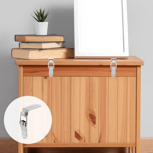 90 Degree Tool Box Hood Locks Latches, Stainless Steel Box Latch Toggle Catch Lock, Cabinet Latch Hardware Corner Latch, Generic 90 Degree Latch for Box Cabinet Door Barn(4 Sets) - Image 7