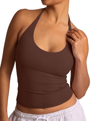REORIA Womens Halter Tank Tops Backless Y2K Going Out 2026 Summer Outfits