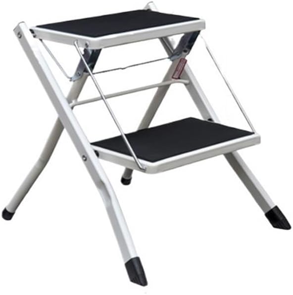 Step Ladder for Kitchen, Pantry 2 Step Ladder, Sturdy Step Stool, Non-Slip Wide Pedals, Foldable, for Home, Garage, Garden (White) Perfect for Kitchen & Household