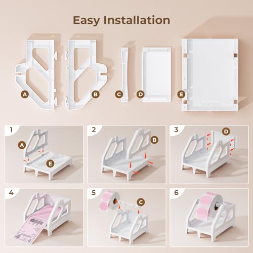 MUNBYN Label Holder for Rolls and Fan-Fold Labels, White by MUNBYN - Used condition - Image 4