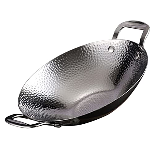 Wok In Acciaio Al Carbonio 33 Cm Con Manico In Legno - Ideale Per Cucina A Gas, Stir-Fry E Vaporiera - Foto 7