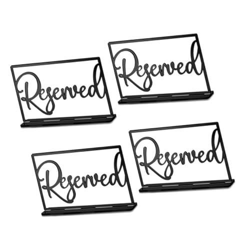 SOLUSTRE Wedding Party Table Sign Set 4 Pack Acrylic Seating Cards Modern Design for Seating Arrangements