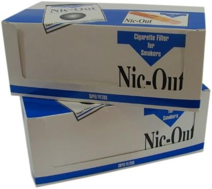 NIC OUT Cigarette Filters 2 Cartons/Boxes 40 Packs (1200 Filters) Smoking Free Tar & Nicotine Disposable Nicout Holders for Smokers Don't Quit Smoking Nicfree