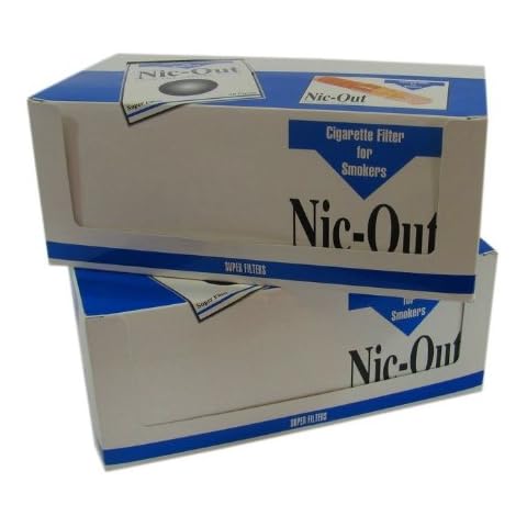 NIC OUT Cigarette Filters 2 Cartons/Boxes 40 Packs (1200 Filters) Smoking Free Tar & Nicotine Disposable Nicout Holders for Smokers Don't Quit Smoking Nicfree Cover