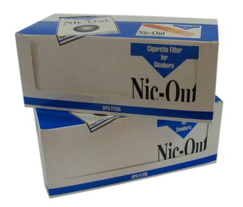 NIC OUT Cigarette Filters 2 Cartons/Boxes 40 Packs (1200 Filters) Smoking Free Tar & Nicotine Disposable Nicout Holders for Smokers Don't Quit Smoking Nicfree