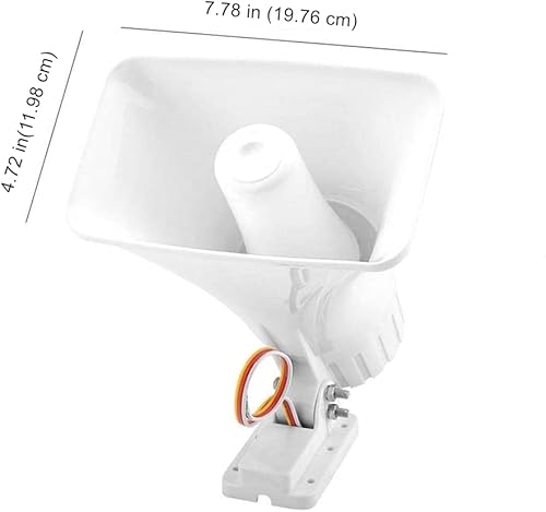 Miniatura 2 de KLLsmDesign Sirena de bocina con cable de doble tono con soporte, sistema de advertencia de voz fuerte de 130 dB para automóvil, camión, hogar,