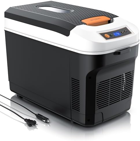 Brandson - Kühlbox 21L elektrisch – 230 V Netzspannung und 12 V KFZ Bordspannung – kühlt und wärmt – extra leiser ECO Modus – Herabkühlen ca 20°C unter der Umgebungstemperatur - Au