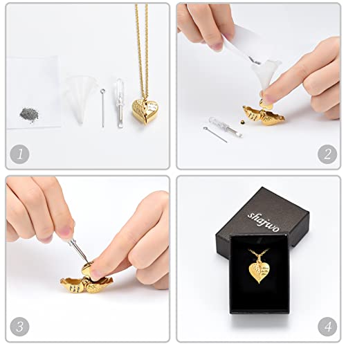 shajwo Cremation Jewelry Angel Wing Heart Urn Necklaces for Ashes for Women Men Keepsake Memorial Ashes Pendant,Brother by shajwo - Used condition - Image 5
