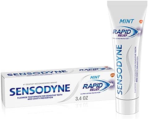Sensodyne Rapid Relief Sensitive Toothpaste, Sensitive Teeth Treatment, Mint - 3.4 Ounces