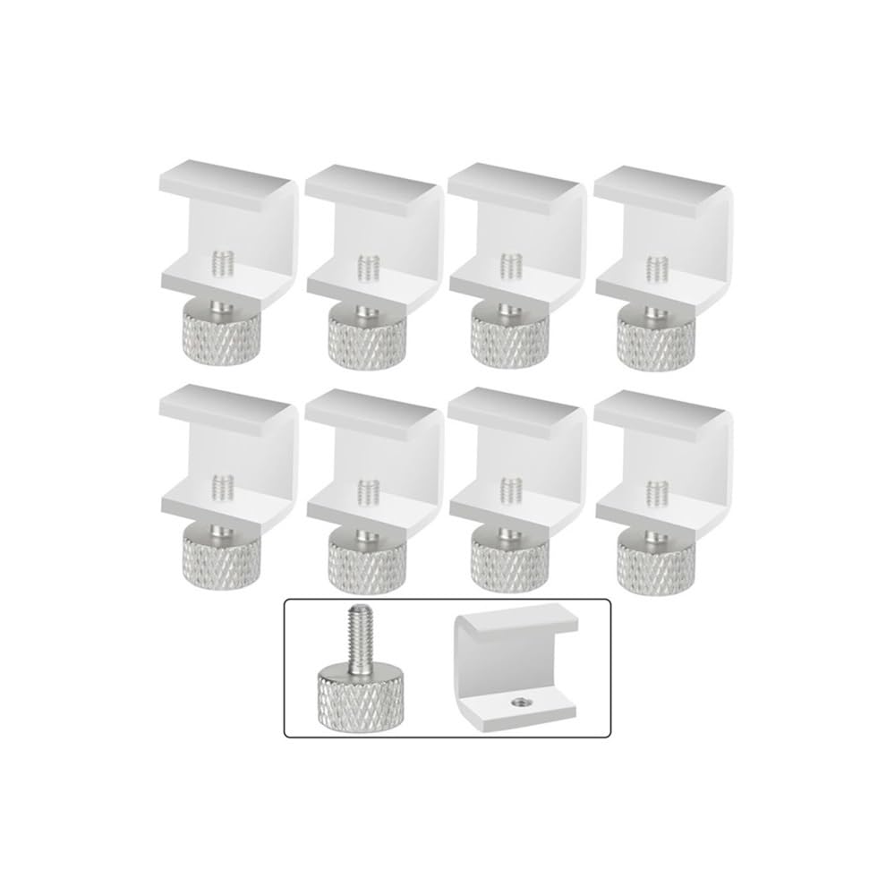 Platform Clamped Glass Plate Hot Bed Fixing Clip Adjustable Fixing Clip Spring Gasket Fit for 3D Printer Accessories(Argent 8pcs)